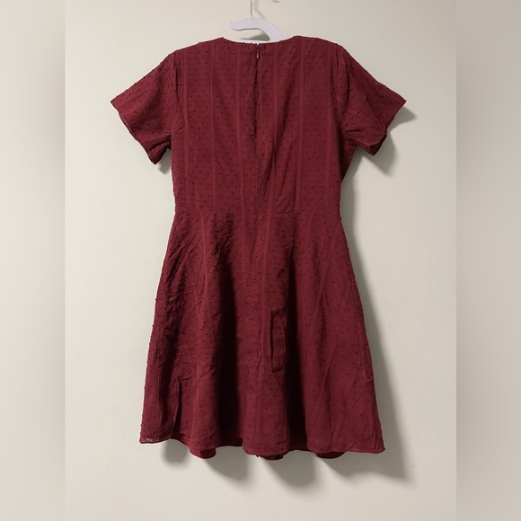 Madewell Button-Front Swing Dress in Swiss Dot - Picture 5 of 14